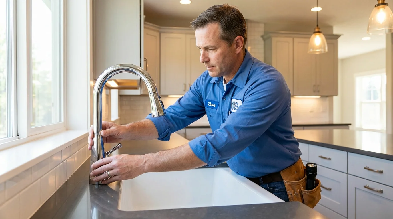Kitchen faucet installation by Johns Plumbing LLC in Virden