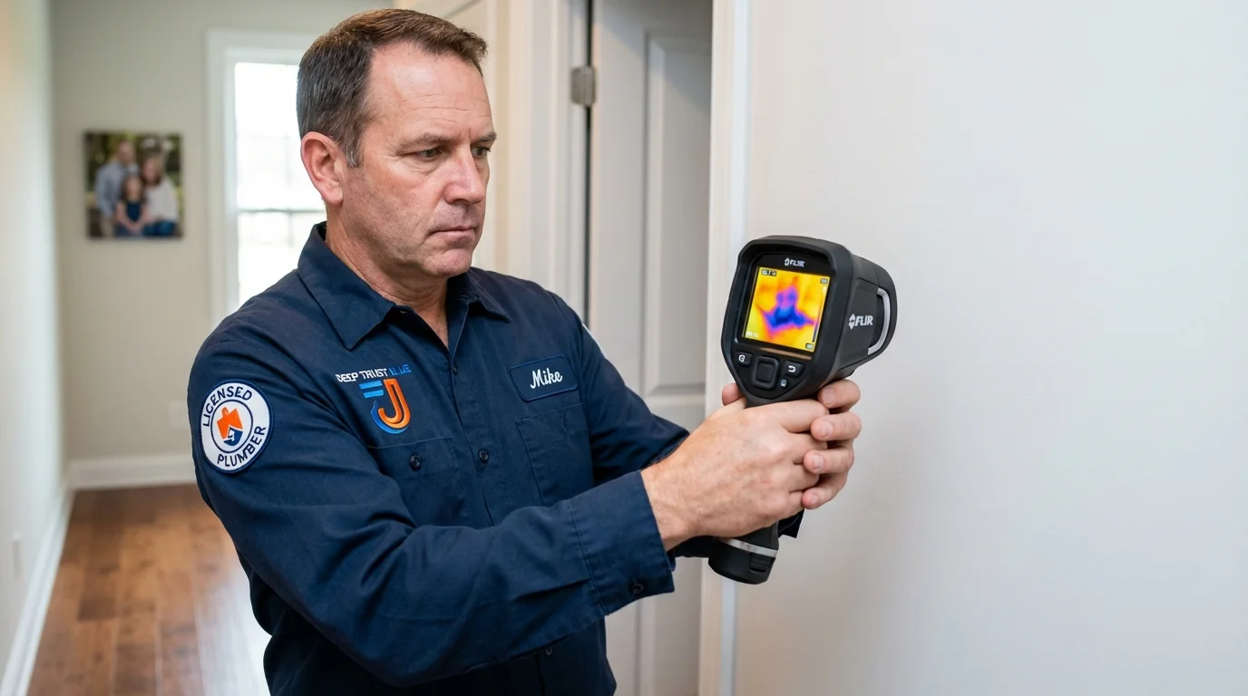 Thermal imaging leak detection by Johns Plumbing LLC in Virden